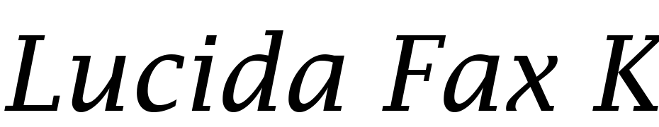 Lucida Fax Italic Yazı tipi ücretsiz indir